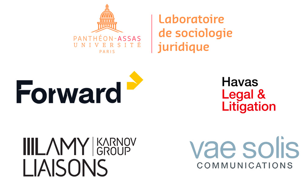 Logos des partenaires du M2 Communication, sociologie du droit et de la justice