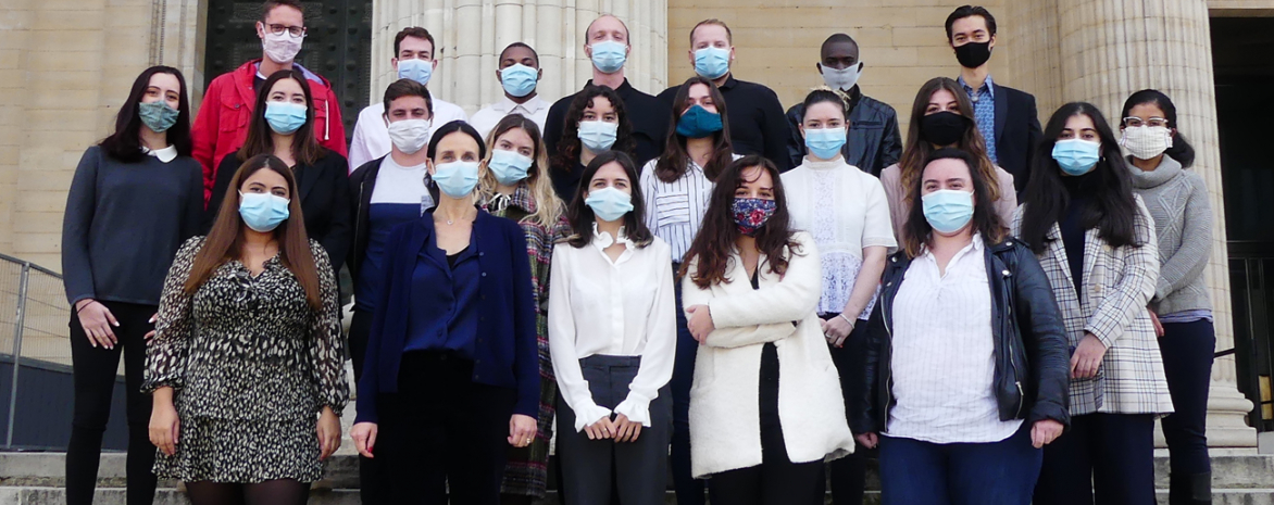 Photo de la promotion 2020-2021 du Master 2 Communication juridique, sociologie du droit et de la justice